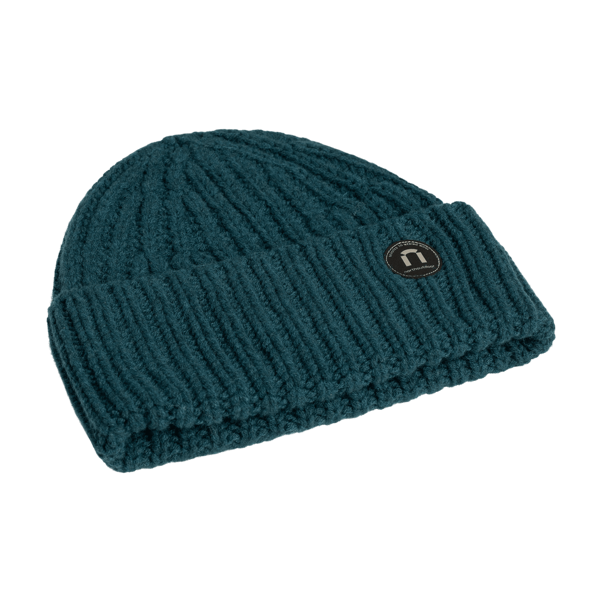 North Outdoor Bonnet en mérinos Kaisla en couleur paon Bleu, sans mulesing Laine mérinos. Fabriqué en Finlande. -