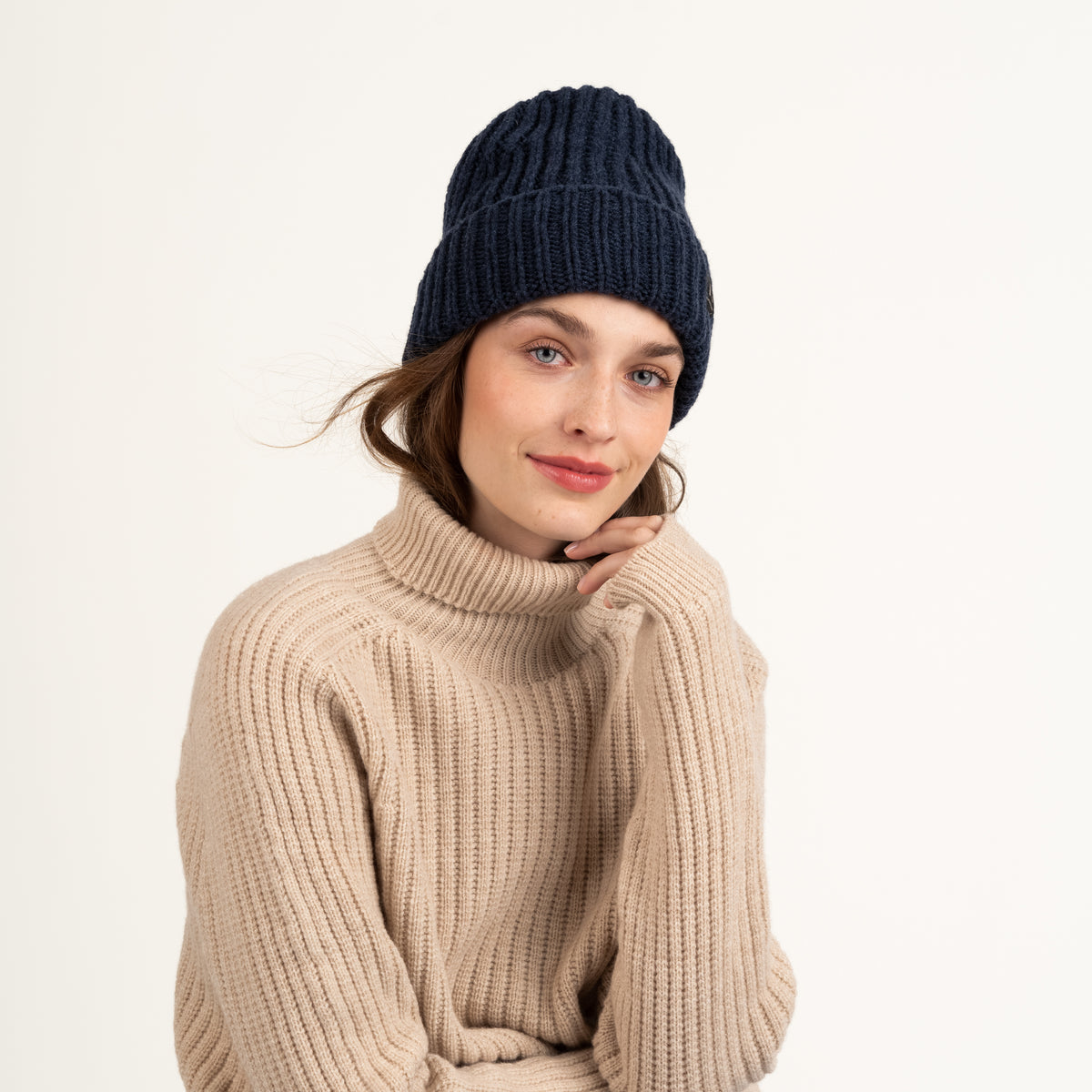 North Outdoor Cappello in lana merino Kaisla nel colore blu indaco, senza mulesing Lana merino. Prodotto in Finlandia. -