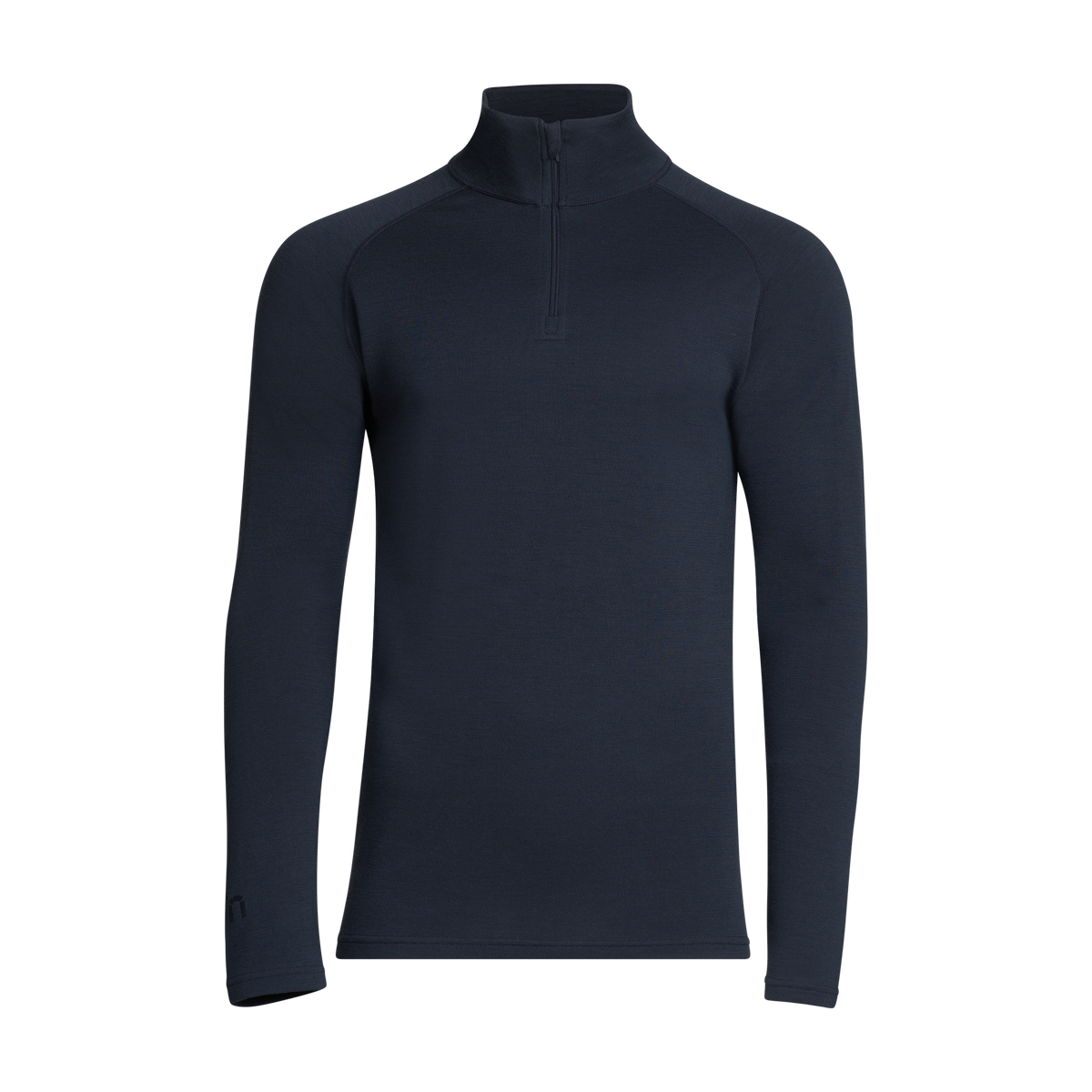 North Outdoor Sensitive 225 da uomo maglia intima in merino con zip e collo alto nel colore blu indaco, mulesing-free Lana merino. Progettata in Finlandia. Perfetta per un abbigliamento tecnico a strati. - 