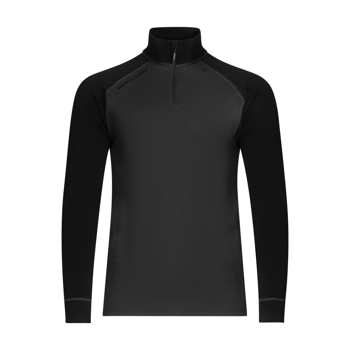 North Outdoor Arctic 260 miesten välikerroksen merino vetoketjupoolo Terrain värissä graniitinharmaa, mulesing-vapaa merinovilla. Suunniteltu Suomessa. Täydellinen tekniseen kerrospukeutumiseen. - 