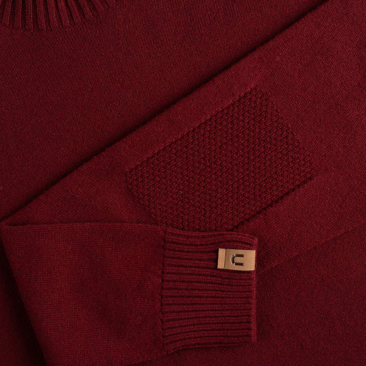 North Outdoor Maglione in maglia di merino Kuru da uomo nel colore mirtillo rosso, mulesing-free Lana merino. Prodotto in Finlandia. - 