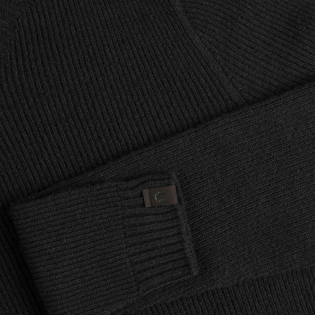 North Outdoor Kaakkuri Pánské merino svetr v barvě uhelně černé, bez mulesingu merino vlna. Vyrobeno ve Finsku. - 