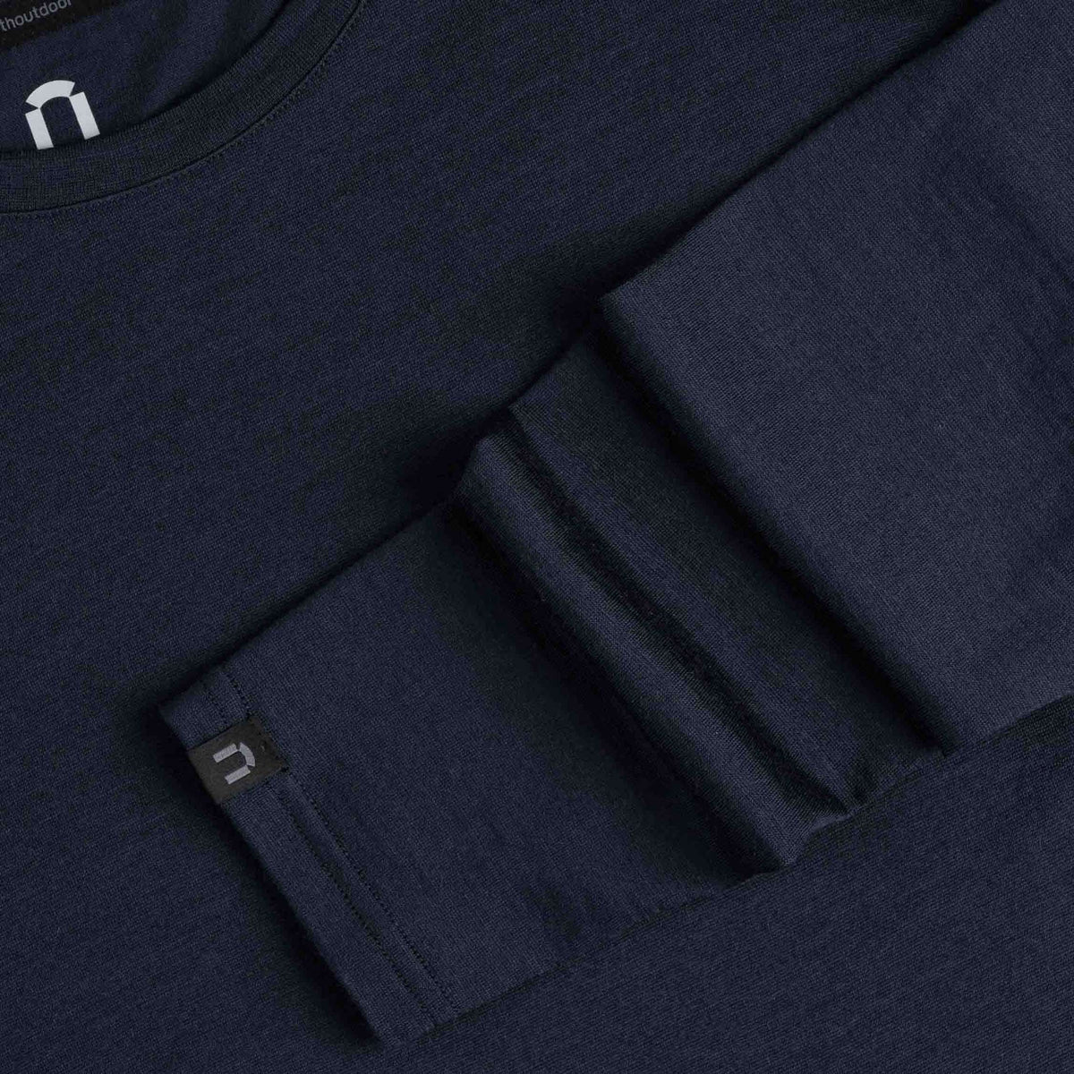 North Outdoor All day 150 Heren merino T-shirt met lange mouwen in indigoblauw, mulesing-vrij merinowol. Ontworpen in Finland. - 