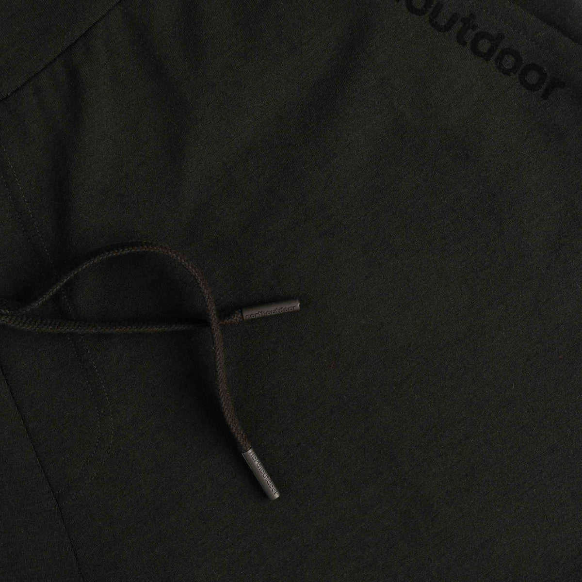 North Outdoor Elias merinoshortsit M värissä musta, mulesing-vapaa merinovilla. Suunniteltu Suomessa. - 