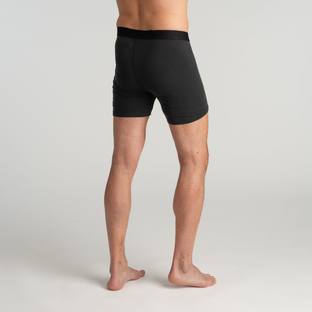 North Outdoor Noel men's merino boxers in granite grey mulesing-free merino wool. Designed in Finland. - 