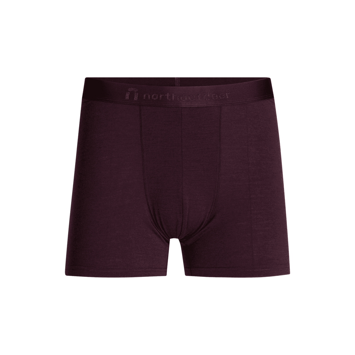 North Outdoor Noel Herren-Merino-Boxershorts in Aubergine, mulesingfreie Merinowolle. Entworfen in Finnland. - 