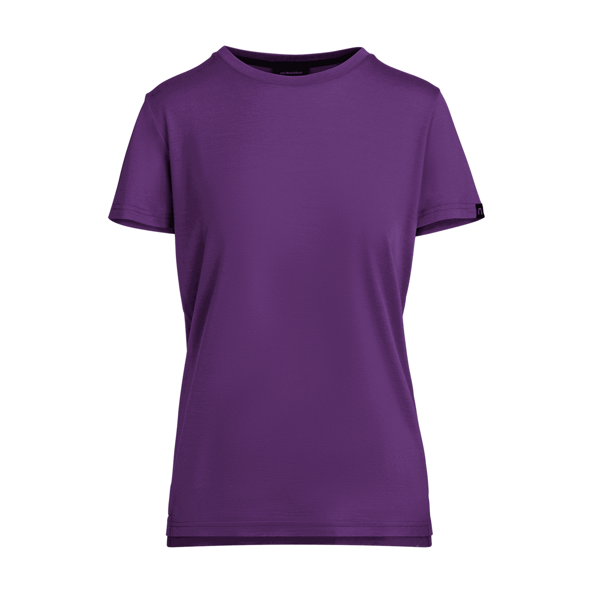 North Outdoor Lisa naisten merino T-paita värissä violetti, mulesing-vapaa merinovilla. Suunniteltu Suomessa. - 