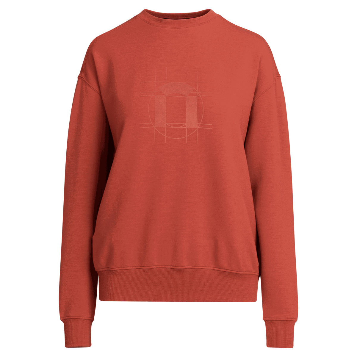North Outdoor Maglione in fleece di merino All day 250 da donna Fanny nel colore terracotta, mulesing-free Lana merino. Progettato in Finlandia. - 