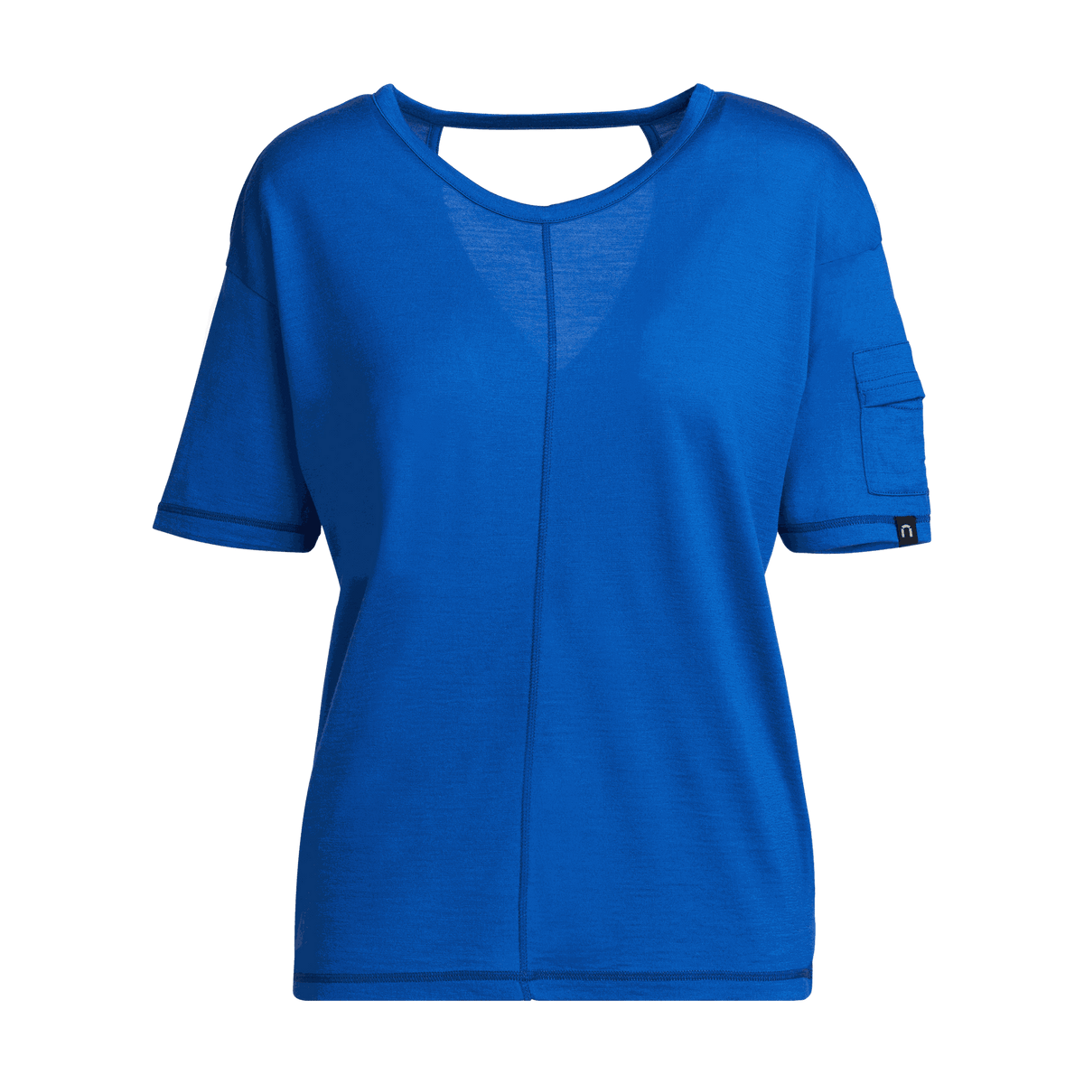 North Outdoor Joy merino T-paita W värissä atlantinsininen, mulesing-vapaa merinovilla. Suunniteltu Suomessa. - 