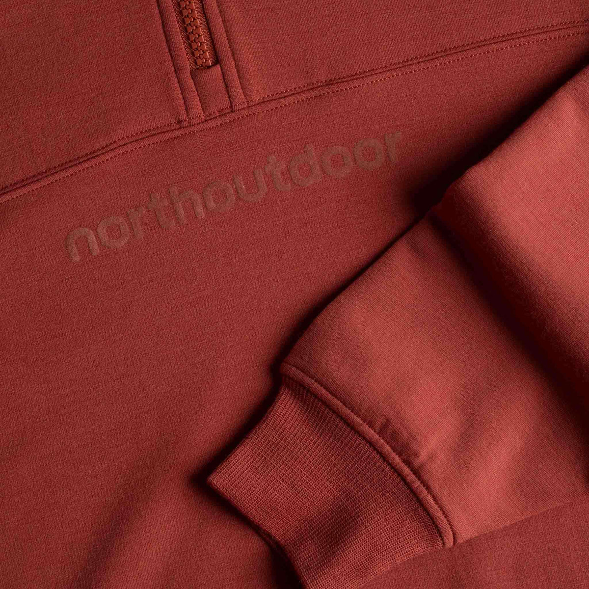 North Outdoor Maglia in merino con zip All day 250 da donna Freja nel colore terracotta, mulesing-free Lana merino. Progettata in Finlandia. - 