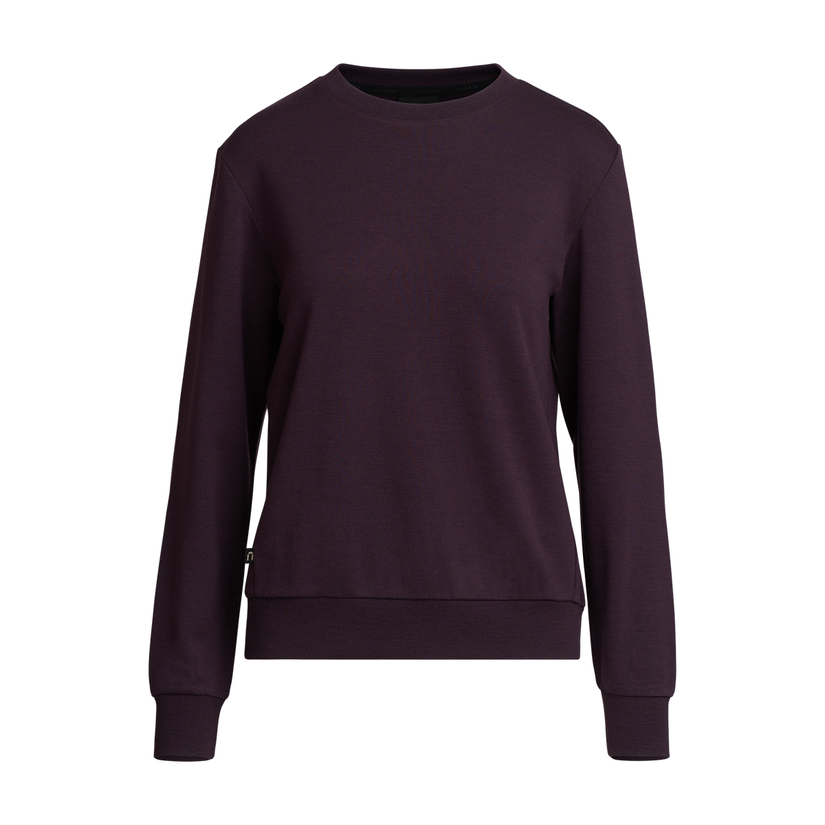 North Outdoor Alva merinopullover för dam i aubergine mulesing-fri merinoull. Designad i Finland. - 