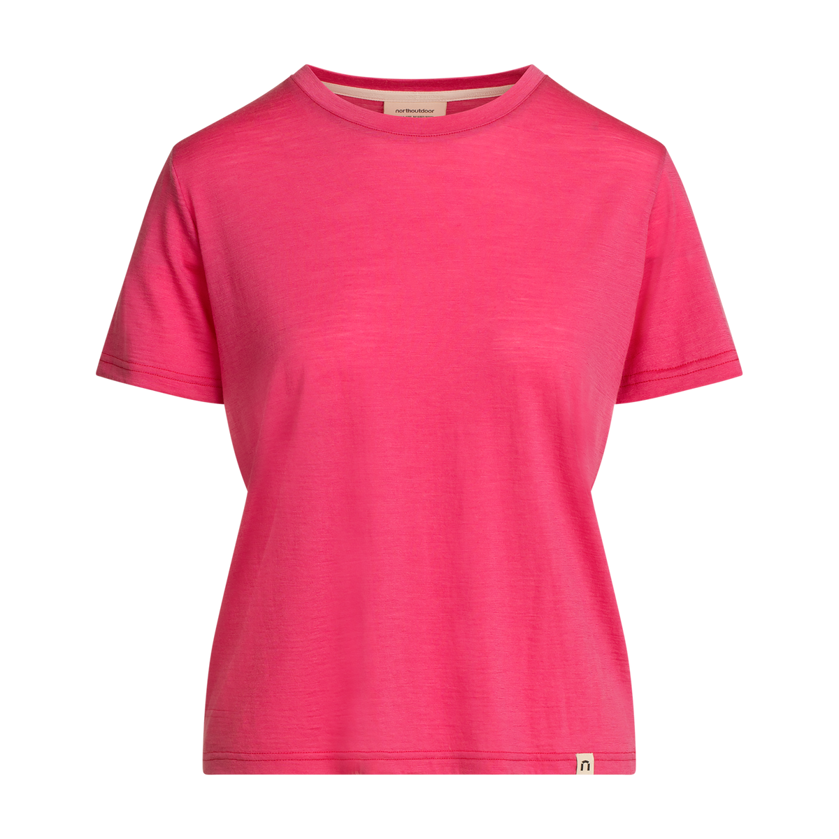 North Outdoor Nora merino T-paita W värissä pinkki, mulesing-vapaa merinovilla. Suunniteltu Suomessa. - 