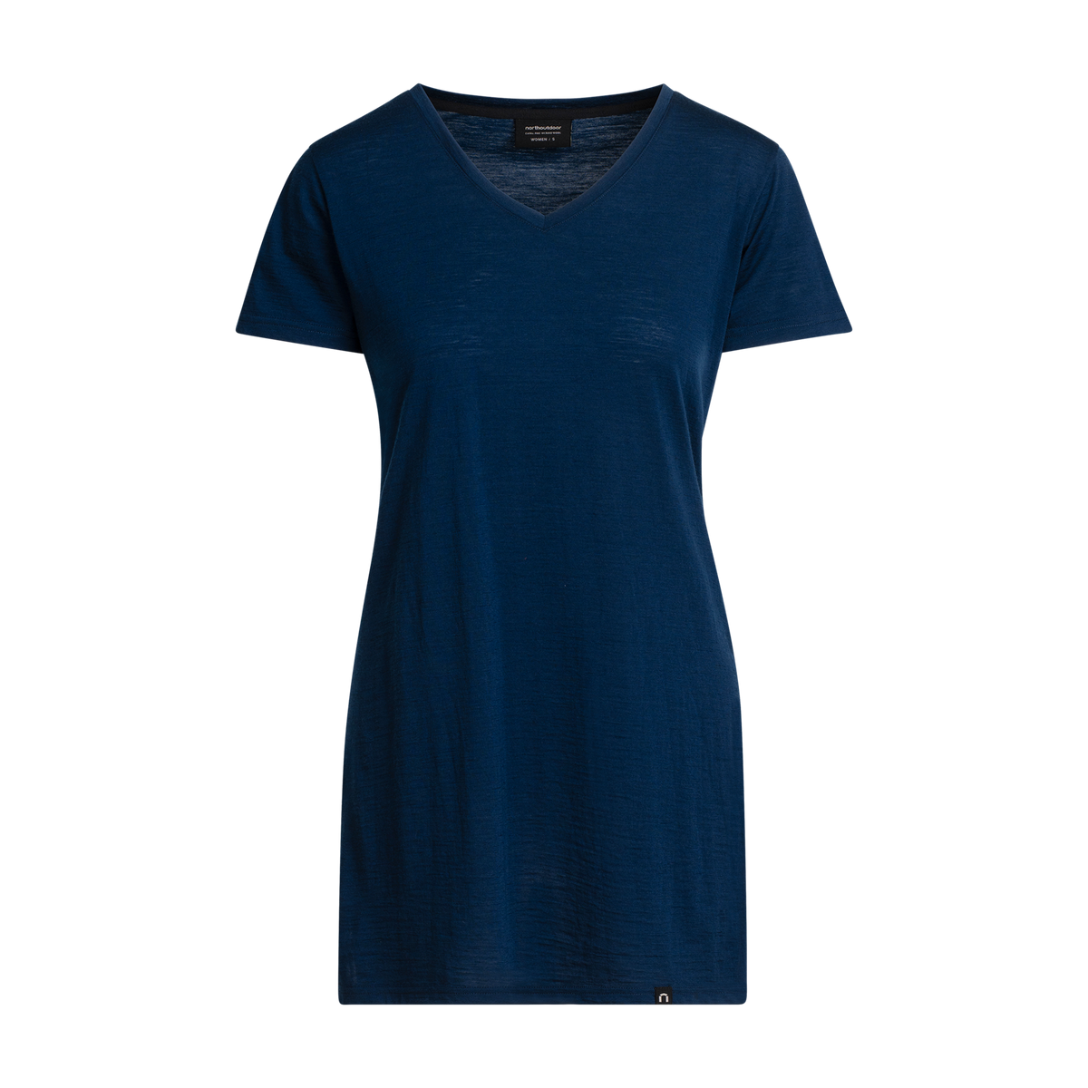 North Outdoor Olivia merino T-paita W värissä tumma mustikka, mulesing-vapaa merinovilla. Suunniteltu Suomessa. - 