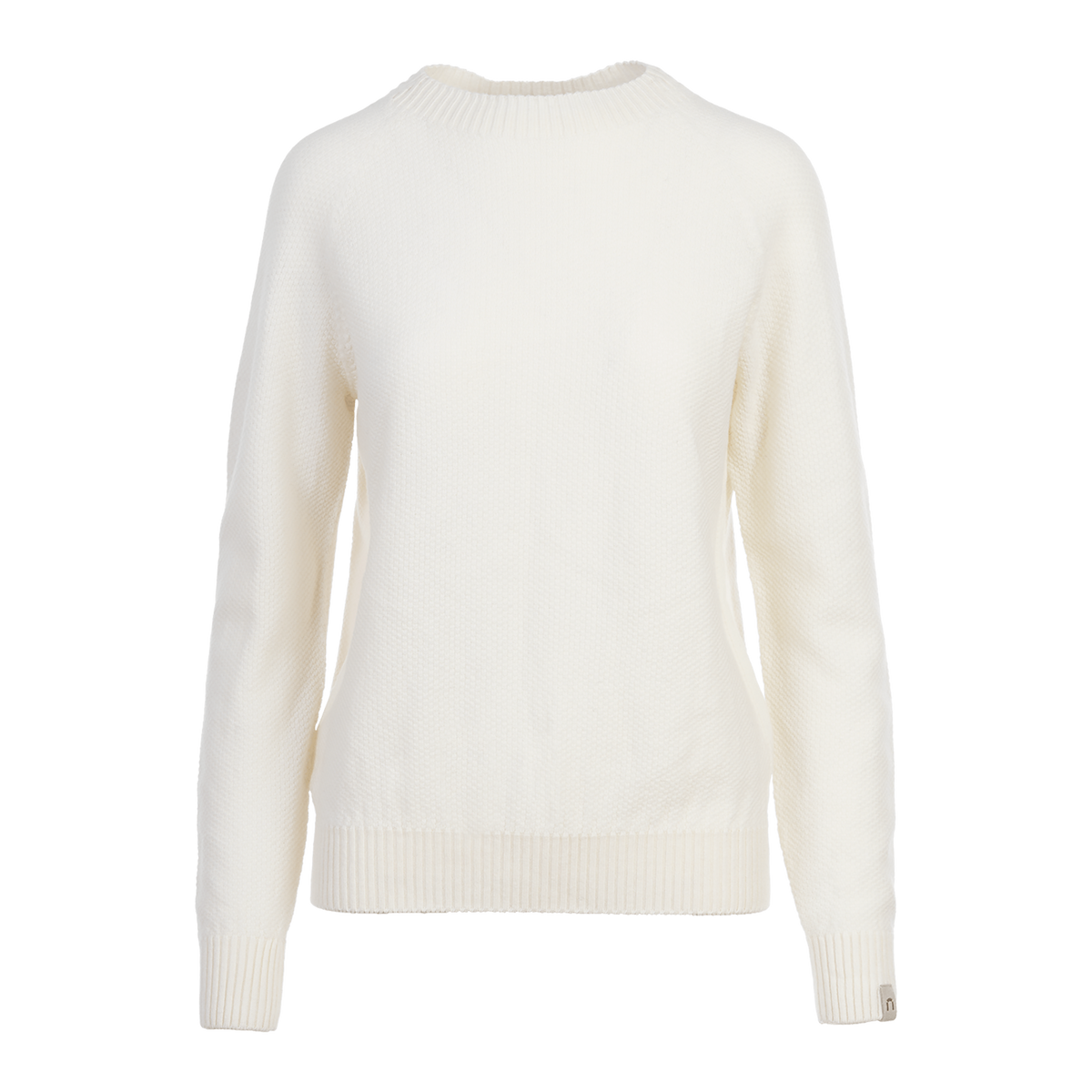 North Outdoor Kuohu Damen-Merinowollpullover in Schneeweiß, mulesingfreie Merinowolle. Hergestellt in Finnland. - 