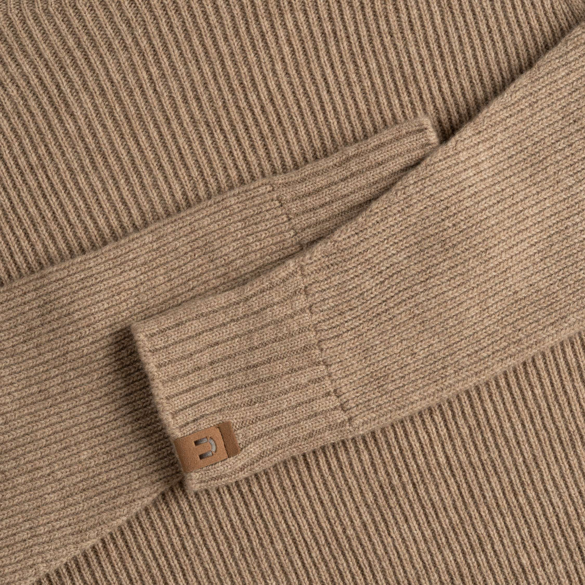North Outdoor Kieppi Dames merinowollen trui in de kleur latte, mulesing-vrij merinowol. Gemaakt in Finland. - 