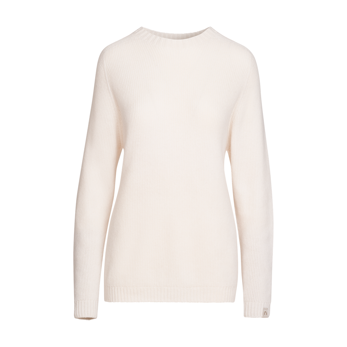 North Outdoor Kinos Dames merinowollen trui in de kleur sneeuwwit, mulesing-vrij merinowol. Gemaakt in Finland. - 