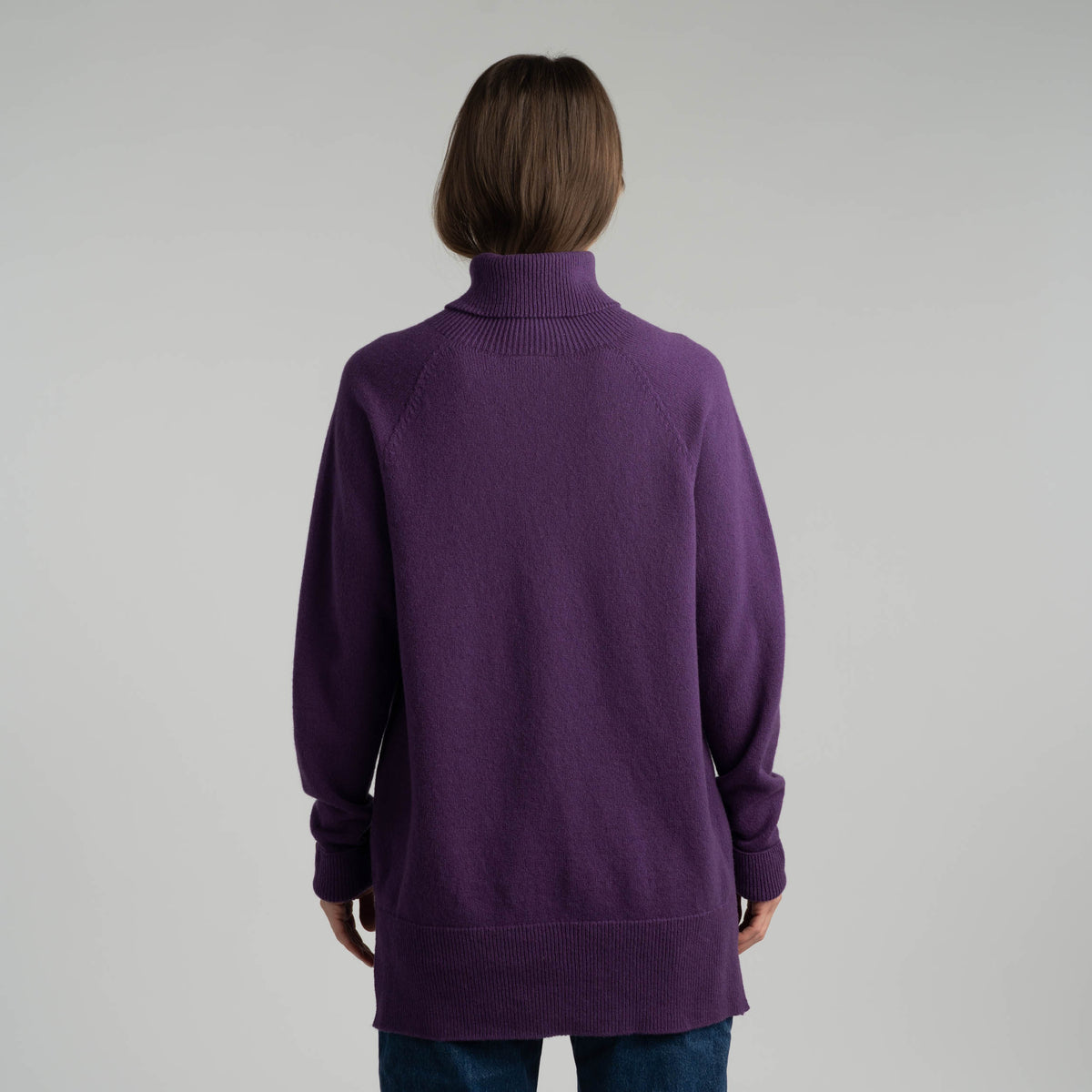 North Outdoor Maglione in maglia di merino Tunturi da donna nel colore lilla tenue, mulesing-free Lana merino. Realizzato in Finlandia. - Il modello è alto 175 cm e indossa la taglia M