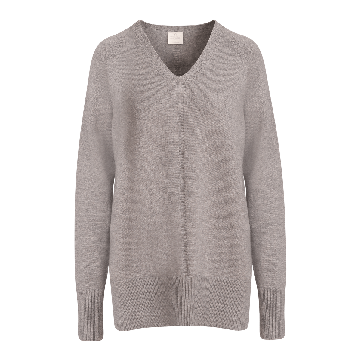 North Outdoor Hiutale Women's merino knit sweater in light grey, mulesing-free merino wool. Made in Finland. - 