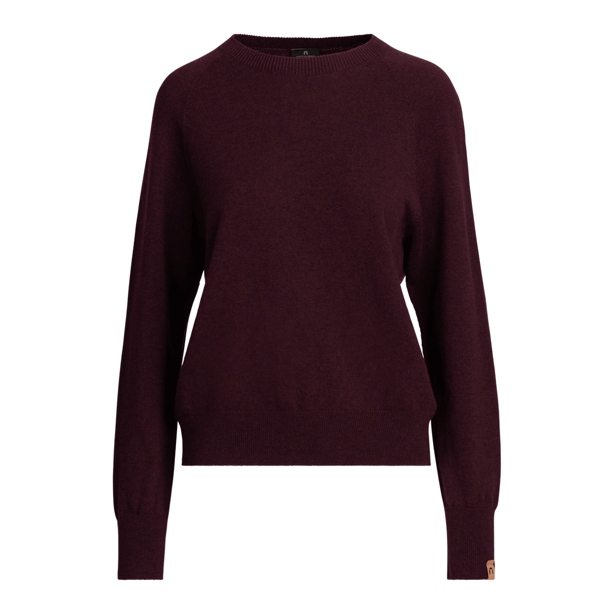 North Outdoor Kide Women's merino knit sweater in blackcurrant, mulesing-free merino wool. Made in Finland. - 