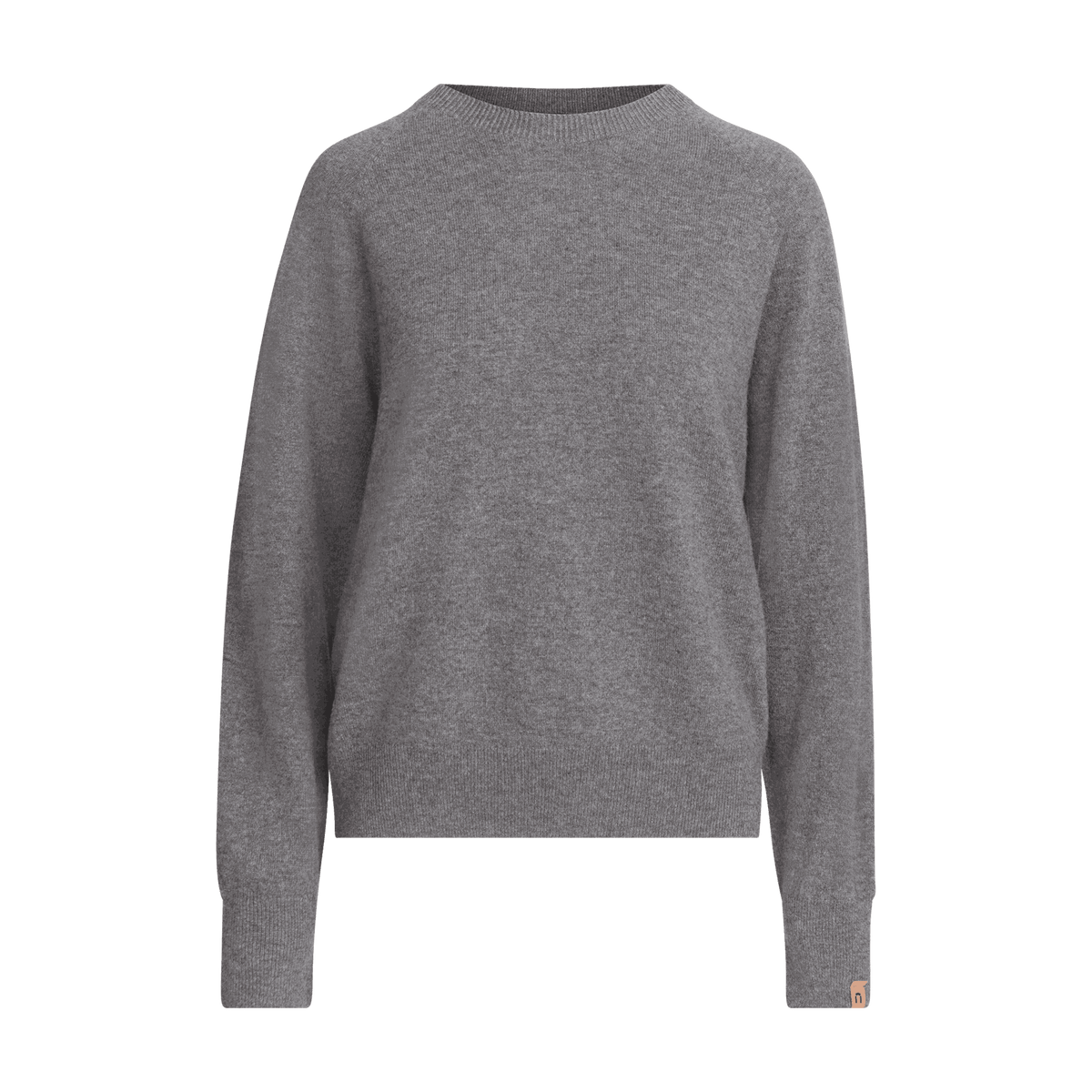 North Outdoor Kide merino stickad tröja för dam i mörkgrå mulesing-fri merinoull. Tillverkad i Finland. - 