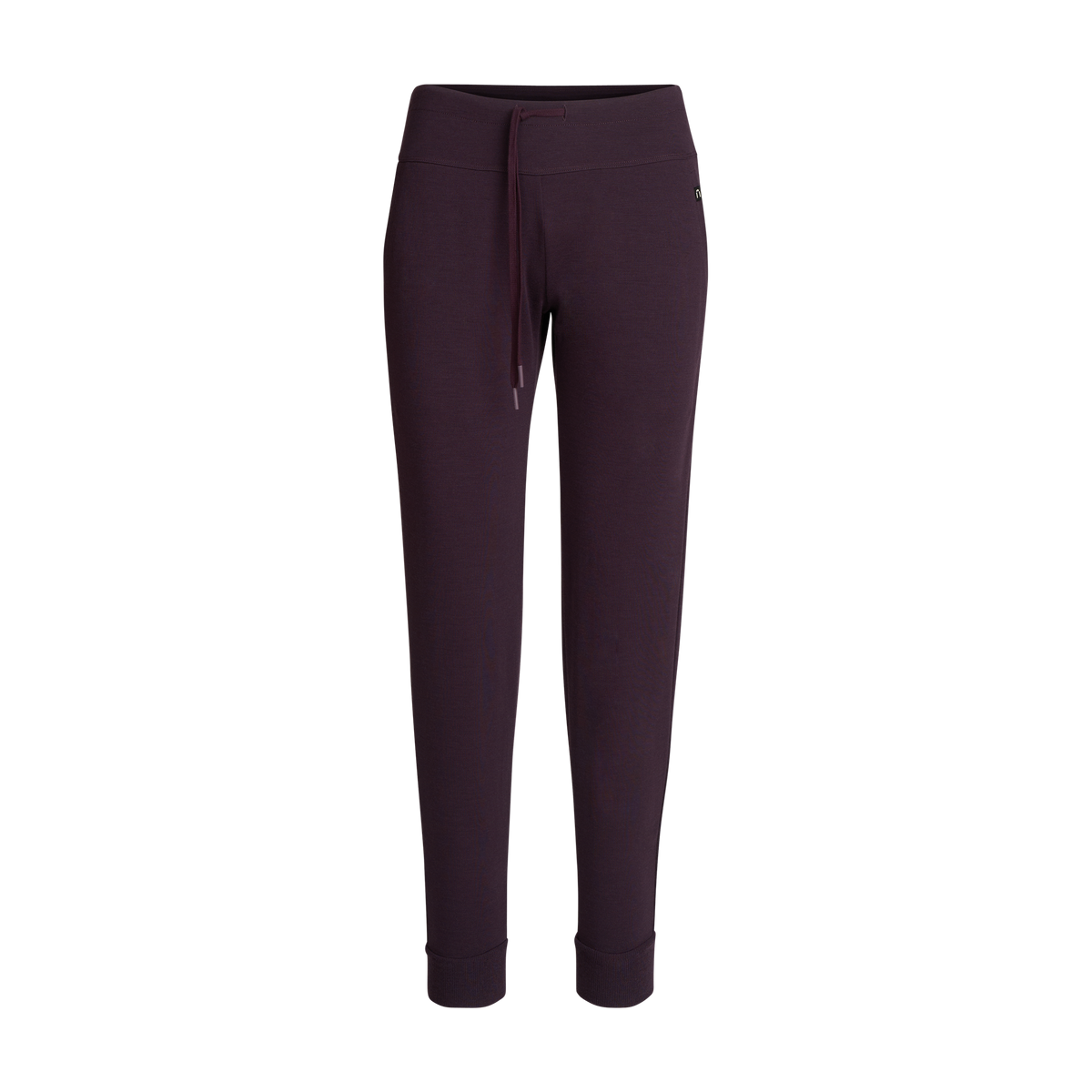 North Outdoor Jona women's merino pants in aubergine mulesing-free merino wool. Designed in Finland. - 