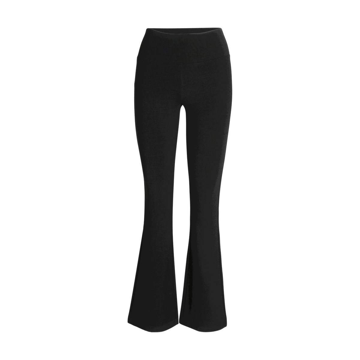 North Outdoor Aya women's flared merino leggings in black, mulesing-free merino wool. Designed in Finland. - 