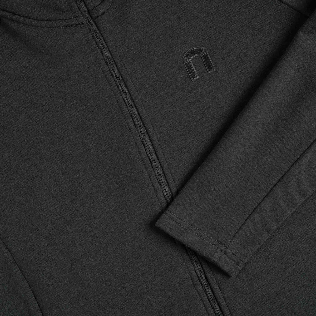 North Outdoor Stella merinofleece hupparitakki W värissä graniitinharmaa, mulesing-vapaa merinovilla. Suunniteltu Suomessa. - 