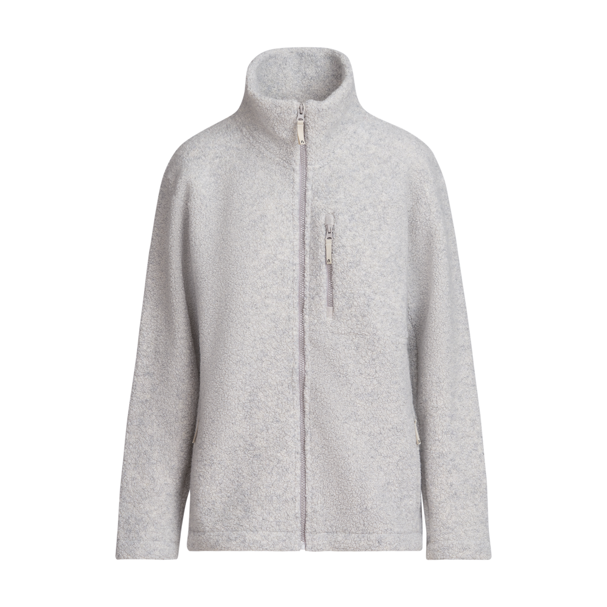 North Outdoor Giacca Zelda in pile di lana W nel colore grigio colombo. Progettata in Finlandia. -