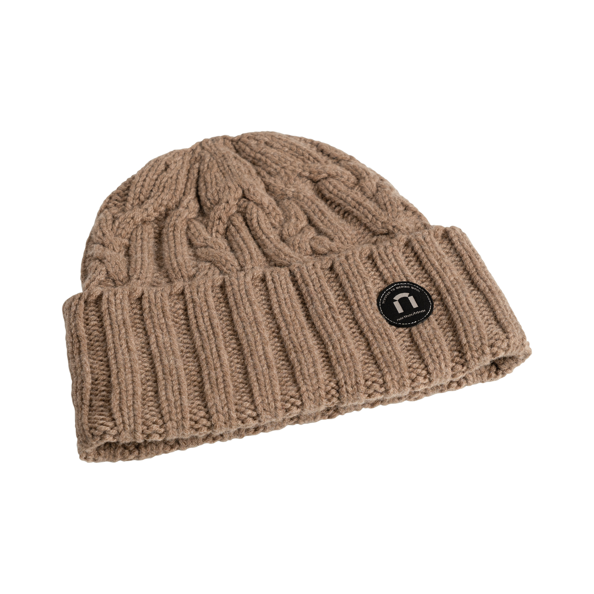 North Outdoor Pánská merino čepice Nietos v barvě kamenitě hnědé, bez mulesingu merino vlna. Vyrobeno ve Finsku. - 