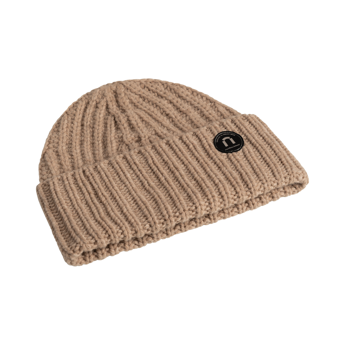 North Outdoor Kaisla merinomuts in de kleur latte, mulesing-vrij merinowol. Gemaakt in Finland. - 