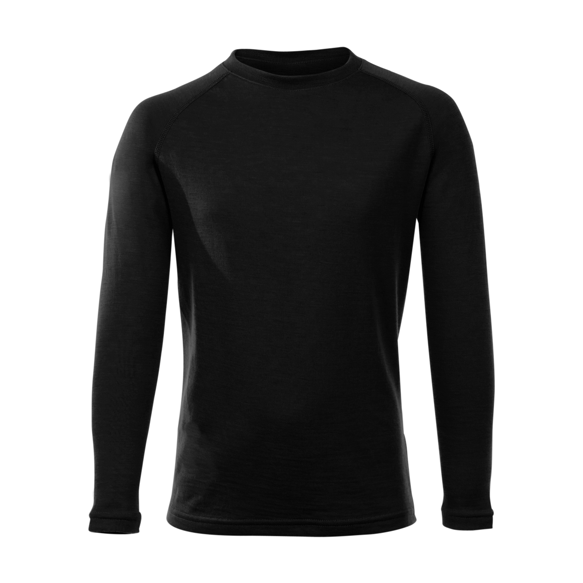 North Outdoor Sensitive 225 Merino-Longsleeve JR in der Farbe Schwarz, Mulesing-frei Merinowolle. In Finnland entworfen. Perfekt für technisches Layering. - 
